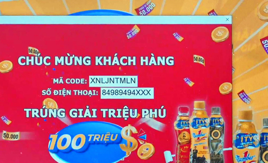 Người thứ 8 trúng 100 triệu nhờ giải khát với sản phẩm của Number 1 tại Nghệ An