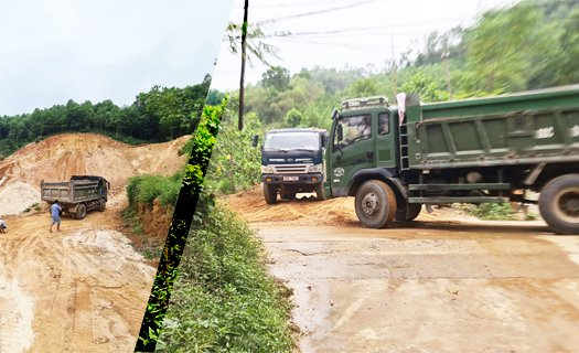 Thanh Thủy, Phú Thọ: Núp bóng hạ cốt nền để khai thác cao lanh trái phép