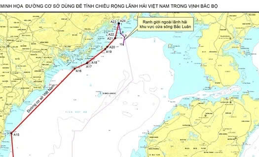 Tuyên bố của Việt Nam về đường cơ sở để tính chiều rộng lãnh hải trong Vịnh Bắc Bộ