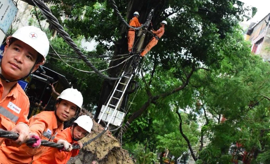 EVNHANOI khẩn trương khắc phục hậu quả do cơn bão số 3 gây ra