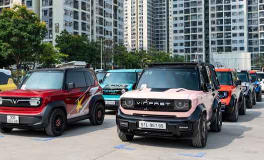 Hàng trăm xe VinFast VF 3 khoe sắc 