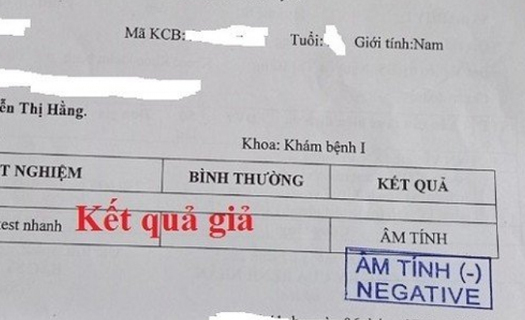 Xuất hiện giấy xét nghiệm SARS-CoV-2 giả mạo của BV Đại học Y Hải Phòng