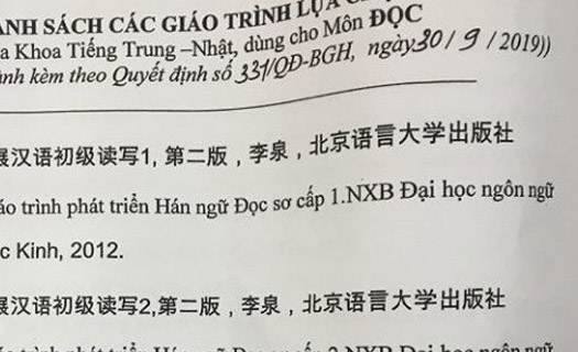 Khẩn trương thu hồi các giáo trình có in đường 