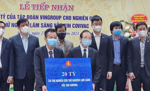 Vingroup tài trợ 20 tỷ đồng cho nghiên cứu thử nghiệm lâm sàng vắc-xin COVIVAC