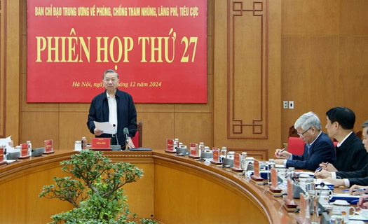 Tổng Bí thư chủ trì phiên họp Ban Chỉ đạo Trung ương về phòng chống tham nhũng