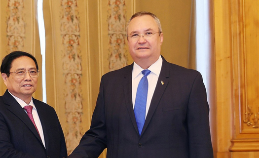 Thủ tướng Phạm Minh Chính hội kiến Chủ tịch Thượng viện Romania Nicolae Ciuca