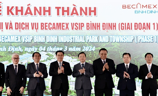 Chủ tịch Quốc hội dự Lễ khánh thành Giai đoạn I, KCN Becamex VSIP Bình Định