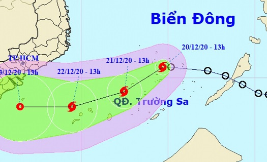 Bão số 14 hình thành trên Biển Đông